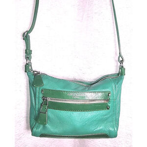 Olivia Harris - Tribeca Green Soft Genuine Leather Crossbody Purse